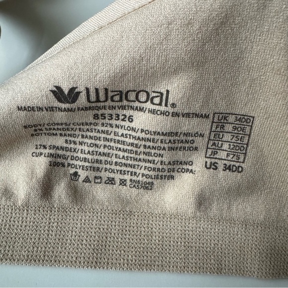 WACOAL Flawless Comfort Contour Seamless T shirt Bra size 34 DD - Picture 9 of 9